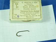 100 ami Mustad 57504 n°6 per costruzione mosche, streamer, ninfe, pesca a mosca