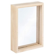 Rayher Cornice In Legno con Doppio Vetro Acrilico, da Appoggiare, Legno Nat A9iN