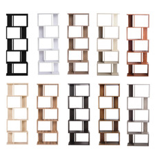 Mobili Rebecca Scaffale Libreria 5 Ripiani 5 colori Legno Stile Urban Soggiorno