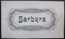 BARBERA etichetta originale