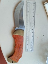 Coltellino Serramanico Legno Ottone Sicura Funzionante 17,5 Cm