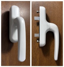 Maniglia cremonese BIANCO RAL 9010 x infisso in alluminio int. Cm 8,5 - 10,5.