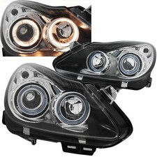 Kit fari Angel Eyes neri per Opel Corsa D 04.2006-2011