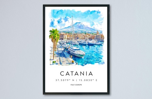 Poster acquerello catania - acquerello,