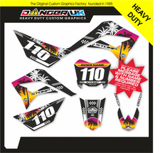STOMP 110 JUICEBOX MINI PIT BIKE GRAFICA DECALCOMANIE ADESIVI NOME PERSONALIZZATO NUMERO