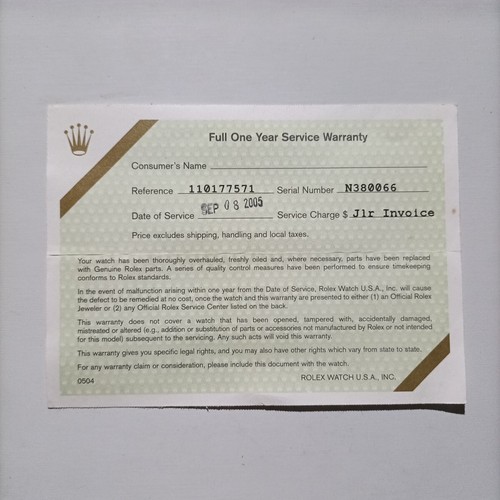 Rolex booklet libretto - booklet, /