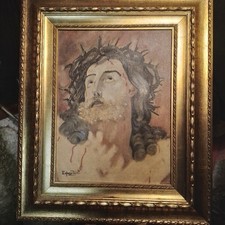 Antico Dipinto Olio Su Tela