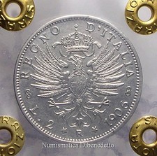 Vittorio Emanuele III° -  2 Lire Aquila Sabauda 1906 - SPL / SPL+  Periziata