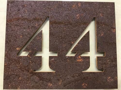 Numero civico corten cm - in,
