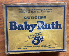 Vintage Ruth Candy Bar Box Curtiss Candy Co prima pubblicità esposizione negozio