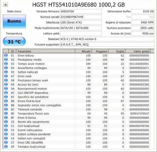 Hard disk sata hgst - 2,5",