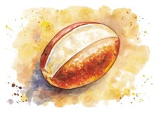 Dipinto Originale Acquerello – Maritozzo con Panna – Arte Italiana