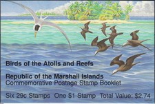 Libretto Marshall Birds of the Atolls & Reefs 1991 MNH-20 euro