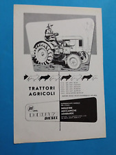 PUBBLICITA'  1953 TRATTRICE TRATTORE  DEUTZ  DIESEL IML  ADVERT WERBUNG