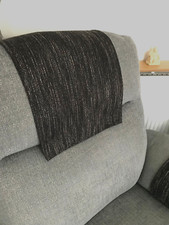 LUSSO Copripoltrona Braccio Schienale Antimacassar Divano Poltrona 1 x NERO/BIANCO MACCHIA B