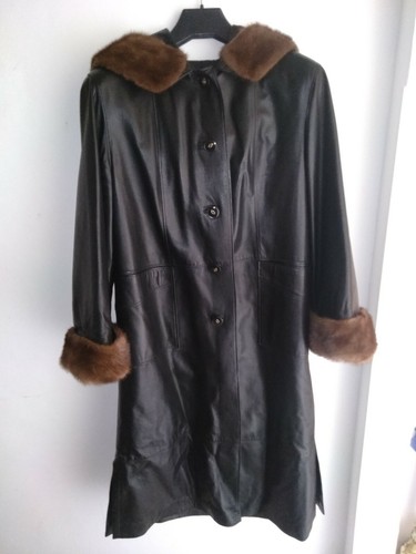 Cappotto pelle con - in,
