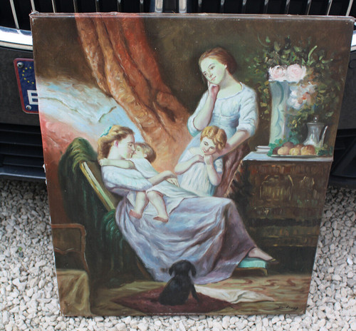 Quadro olio tela gaston - quadro,