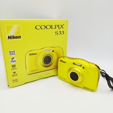 Nikon COOLPIX S33 Gialla – Fotocamera Compatta Waterproof & Shockproof COMPLETA