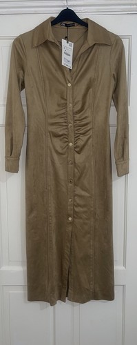 Abito camicia zara sabbia - abito,