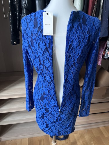 Abito longuette pizzo blu - longuette, di