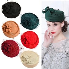 Cappello Royal Pillbox maglia velo fascinatore berretto copricapo clip matrimonio festa cappello