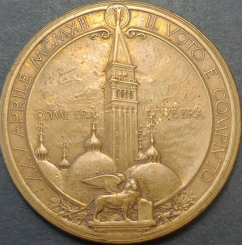 Medaglia bronzo italia 1912 - medaglia,