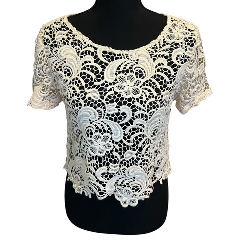 Top bianco pizzo floreale - h&m,