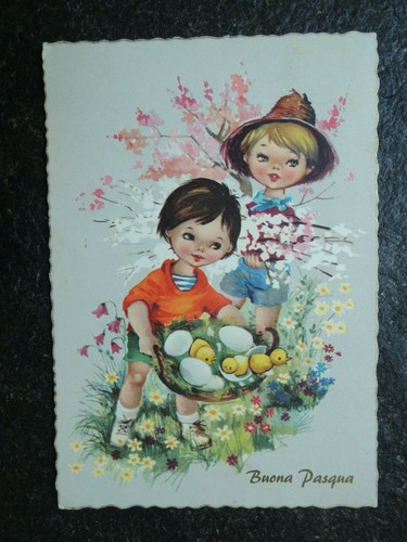 Cartolina epoca bambini con - cartolina,