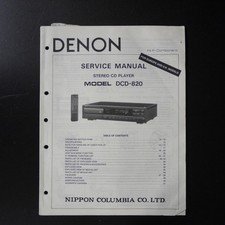 Manuale di servizio originale DENON DCD-820 - Lettore CD stereo/S-39