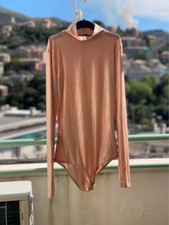 Zara body irosa lucido donna usato S stretch manica lunga maglia top hot T7244