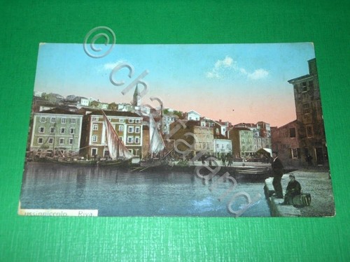 Cartolina lussinpiccolo riva - lussinpiccolo,
