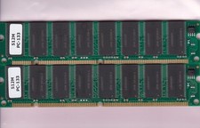 Kit memoria ram desktop 1 GB 2x512 MB PC133 MITSUBISHI 64Mx4 PC-133 SDR rango singolo