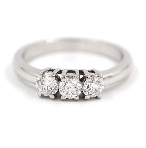 Anello trilogy oro bianco - anello,