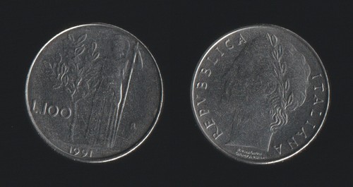 100 lire 1991 - 100,