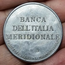gettone francobollo cent 10 incapsulato banca dell'italia meridionale RARO