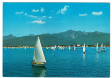 MARINA DI PIETRASANTA-PANORAMA DAL MARE- con vele-viaggiata 1970 ed.Versilia