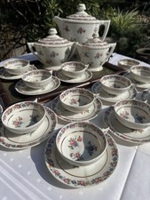 Antico Servizio da caffè in porcellana - decoro floreale -  LIMOGES