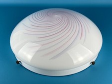 Vintage Lampada Da Parete Plafoniera Vetro Murano Design Spirale 1970 Space Age