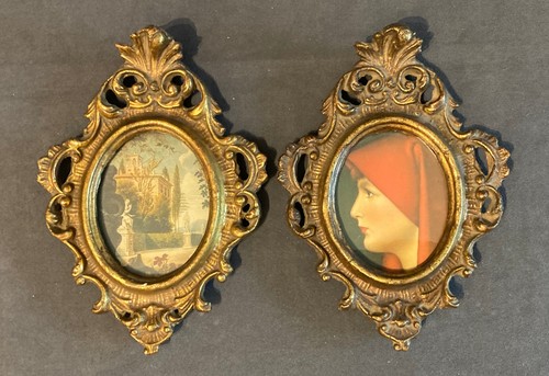 Vintage coppia cornici - , ovali