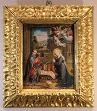 Dipinto antico Natività Gesù