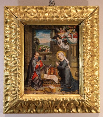 Dipinto antico natività gesù - dipinto,