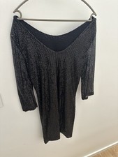Vestito nero pailettes - vestito,