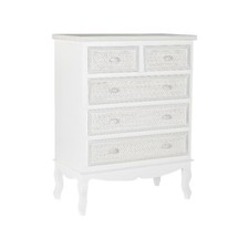 CASSETTIERA COMO' LEGNO BIANCO PROVENZALE SHABBY CHIC FRANCESE cm 80 x 40 H 105