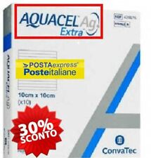 Aquacel Extra Ag+ 10x10cm - Con Arginato 10 pz Per Cure Ferite ++ ORIGINALI