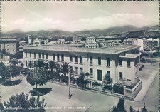 ab422 cartolina battipaglia scuola elementare e panorama provincia di salerno