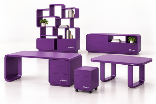 Set arredo mobili viola - set, 5