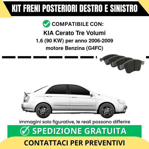 Pastiglie freno posteriori - pastiglie, kia