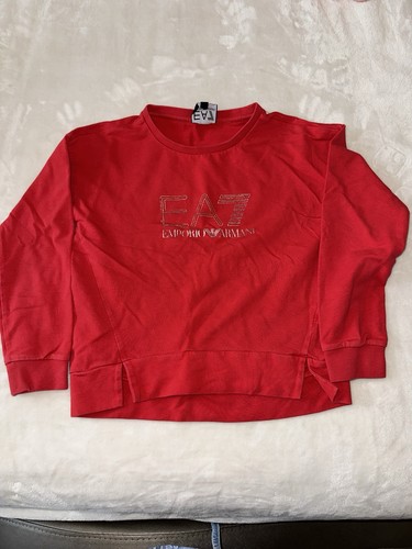 Felpa rossa bambina emporio - felpa,