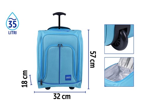 Trolley frigo 35x20x50 azzurro - trolley,