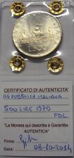 ITALIA REPUBBLICA 1970 500 LIRE CARAVELLE DA DIVISIONALE ZECCA FDC SIGILLATA